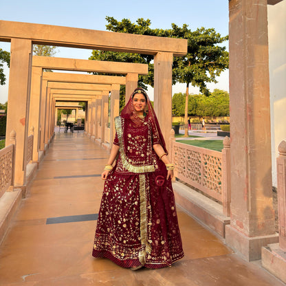 PITRAN Work Zari Aree Elegant Rajasthani poshak