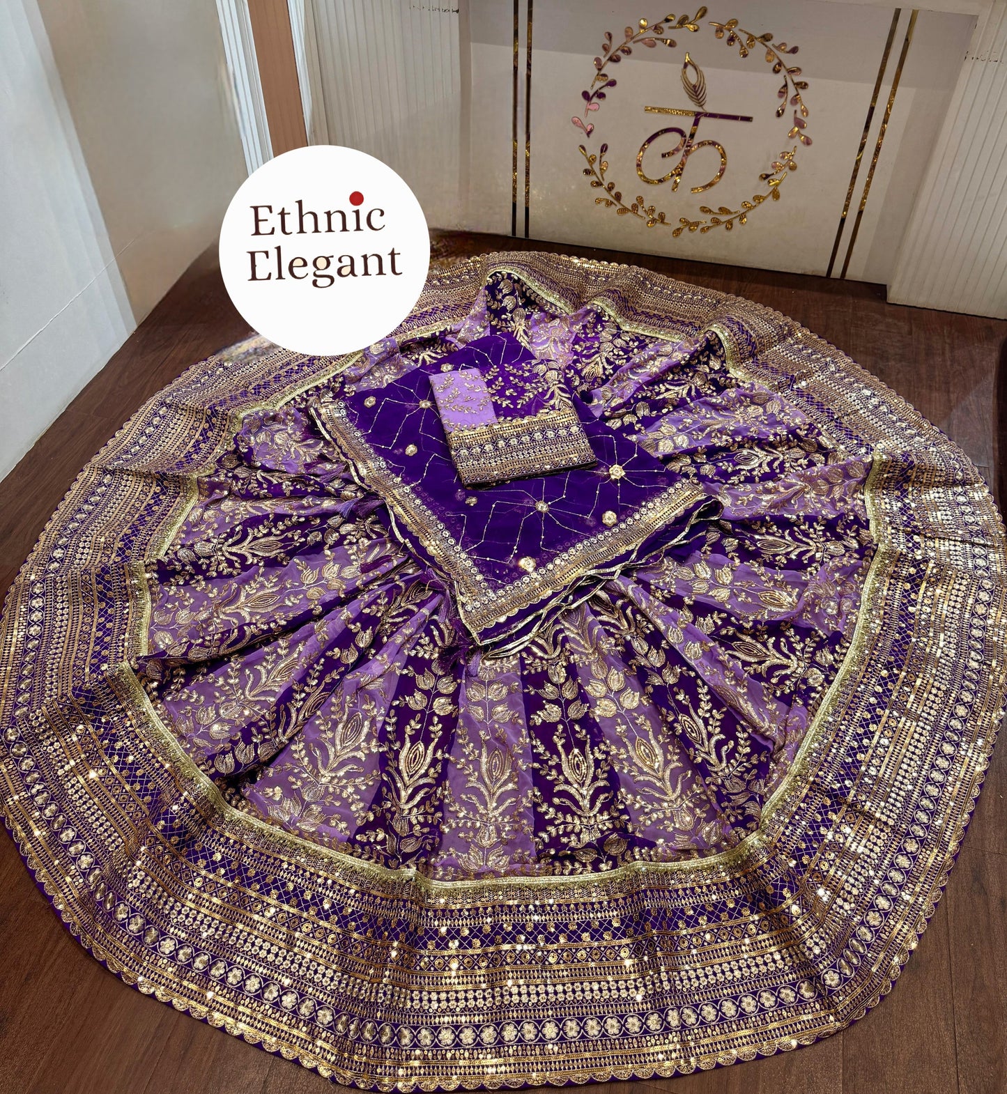 Boutique Designer 4 Meter Ghera Royal Poshak – A Timeless Blend of Tradition and Elegance