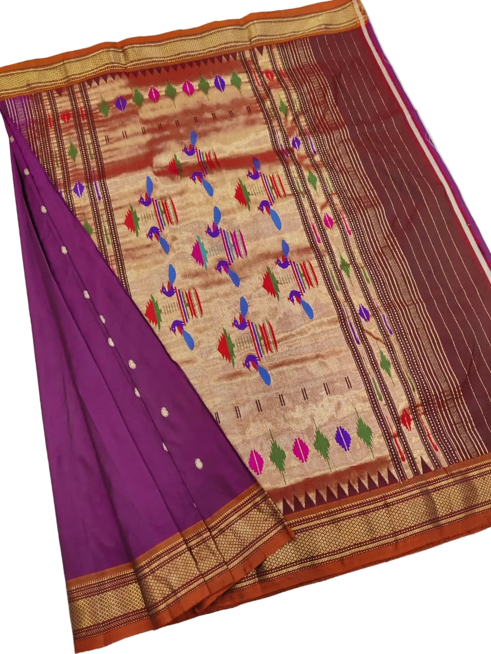 Handloom Pure Silk Yeola Paithani Saree | Traditional Silk Mark Certified Paithani