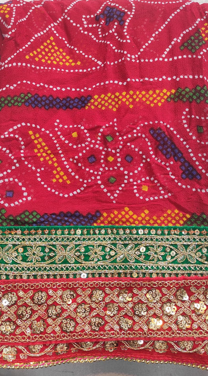 Open chunri Bhandhej Bandhani odhna