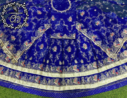 Designer Boutique Chunnari Heavy Poshak – Copper Sequence, Zari Work & Heavy Odhani