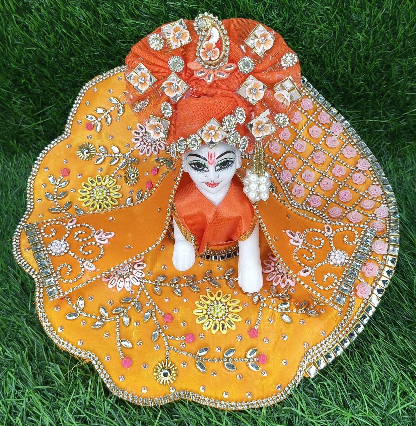 Handmade boutique Ladoo gopalji poshak 6 inch