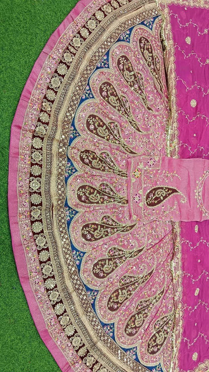 Designer Rajasthani Poshak with Zardosi Work | 14 Kali Lehanga