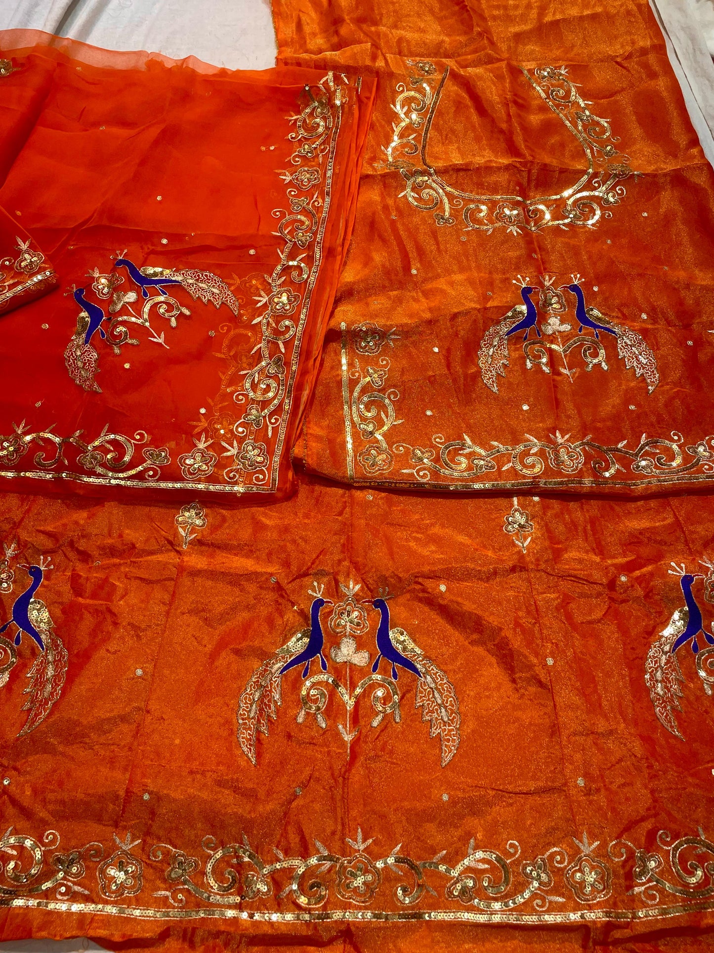 ELEGANT BOUTIQUE DESIGNER TISSUE SILK BEAUTIFUL POSHAK