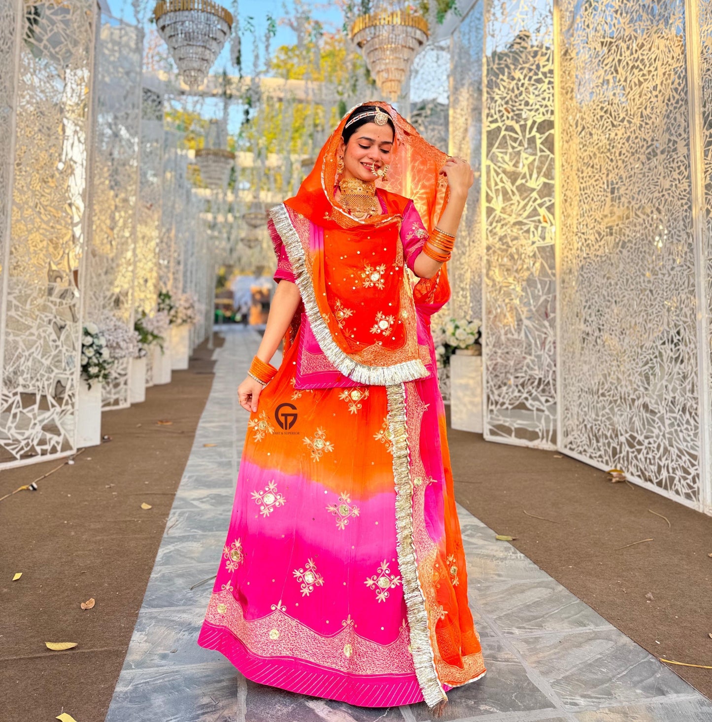 Elegant Partywear Rajasthani poshak