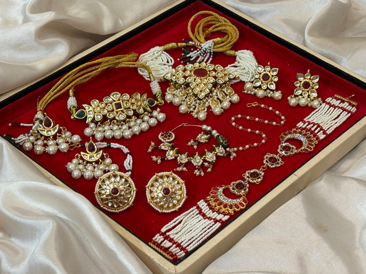 2 meenakari chokor with  jewelry set combo