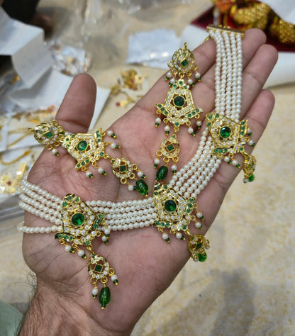 American Diamond (A.D.) Choker Earring Set with Polish Guarantee | Premium Festive & Wedding Jewellery