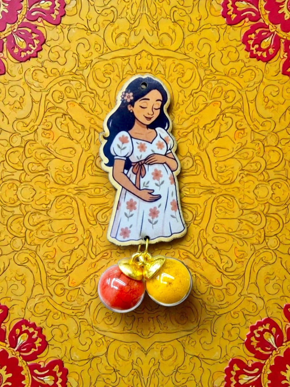 Baby shower Godbharai MDF Haldi kumkum set pack of 20