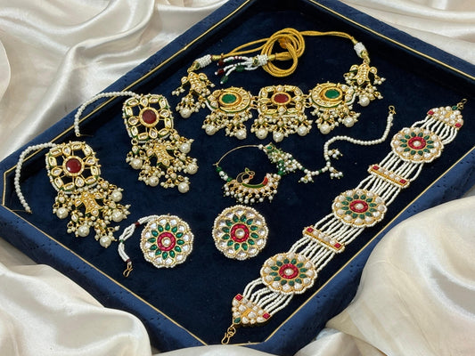 Beautiful Meenakari chokor Earring traditional jewelry set combo