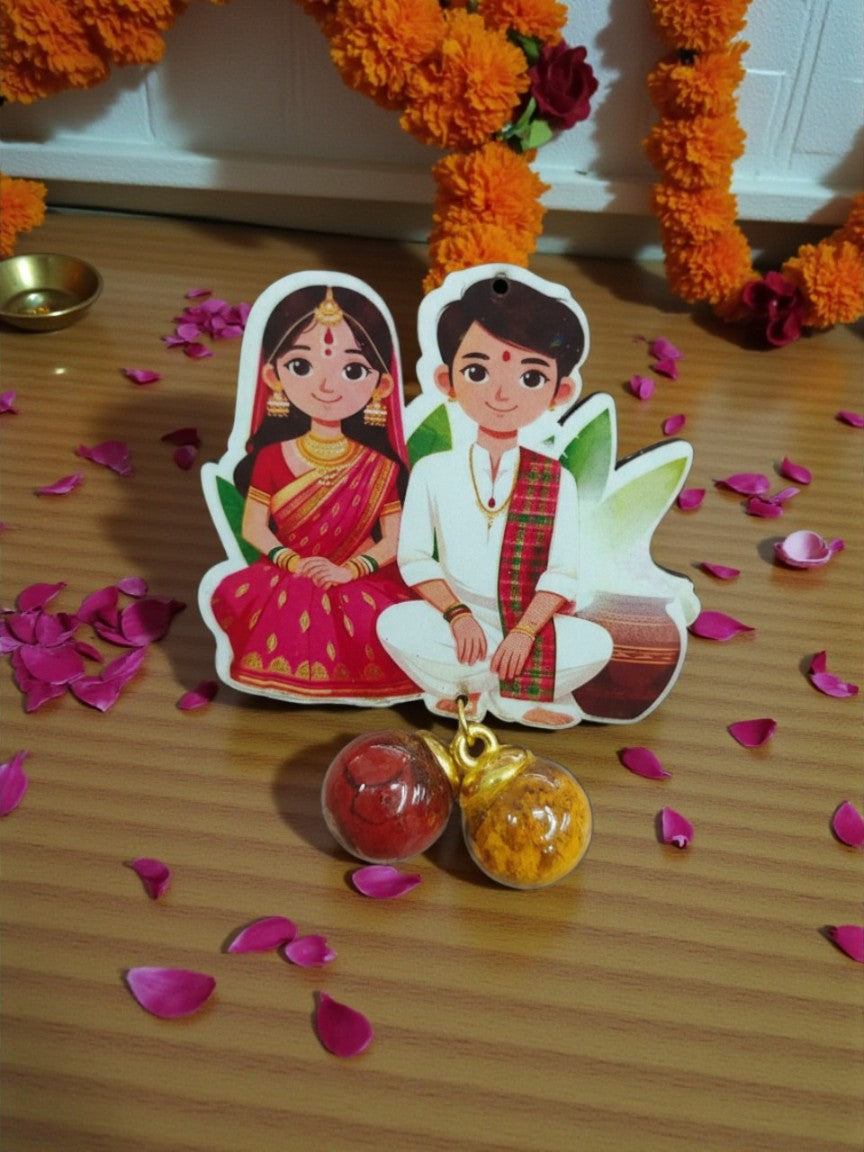 Auspicious Grih Pravesh/welcome /Ganpati MDF Haldi Kumkum – Perfect for traditional Indian  rituals. Pack of 25