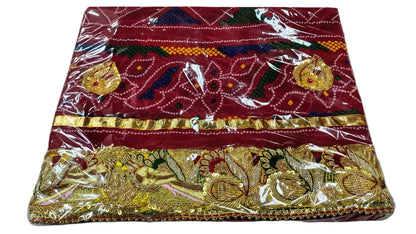 Traditional Kolkata Zardozi Chunri Odhna Marwadi Heritage Collection | Georgette Wedding Dupatta