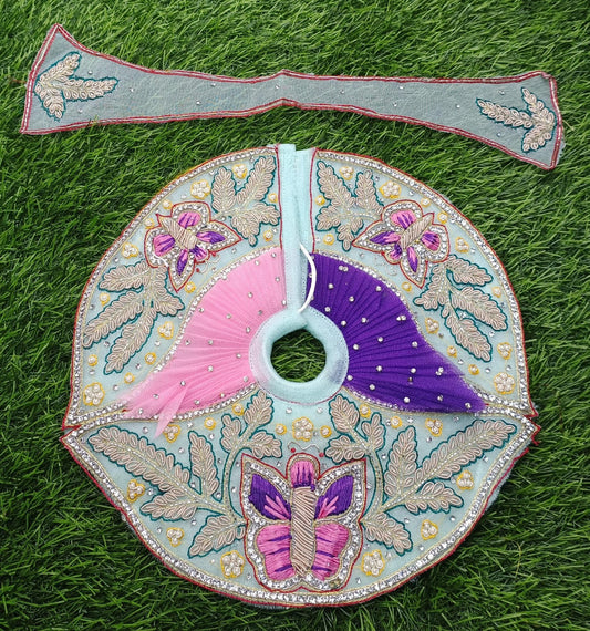 Zardosi   Butterfly design boutique heavy  Ladoo gopalji poshak   size /6inch