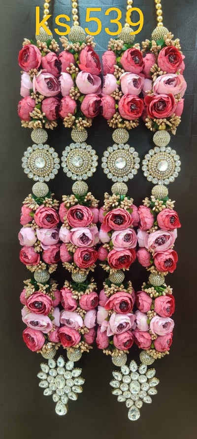 Bride & Groom Varmala Set – Handcrafted Wedding Garlands (Pack of 2)