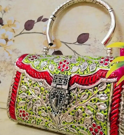 Exclusive handcrafted carved Garman silver Elegant clutch bags