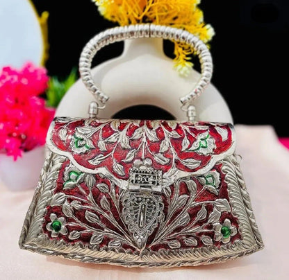 Royal Meenakari Elegant metal Clutch