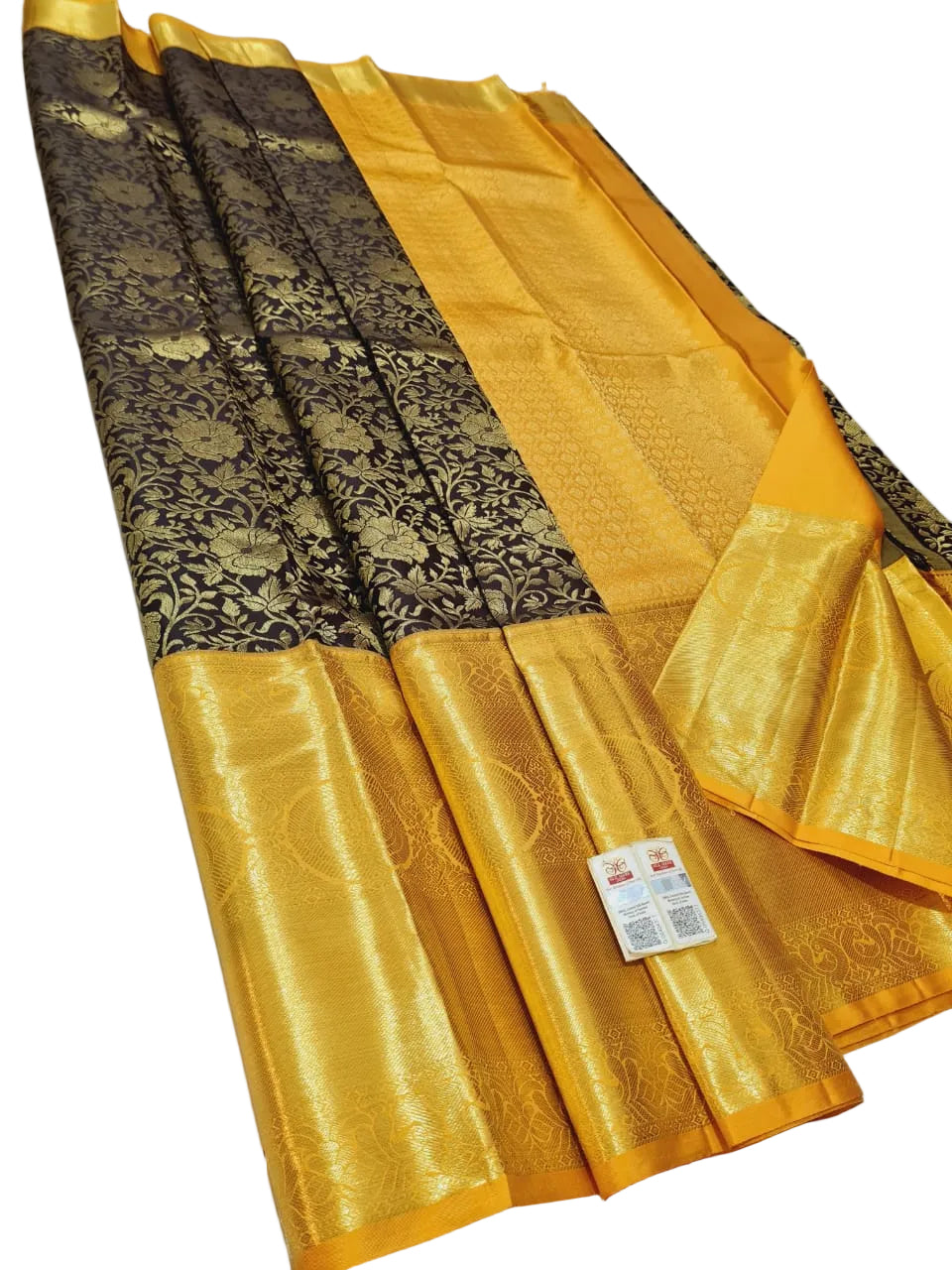 Handloom Kanchipuram Silk Bridal Saree – Silk Mark Certified, Grand Zari Pallu