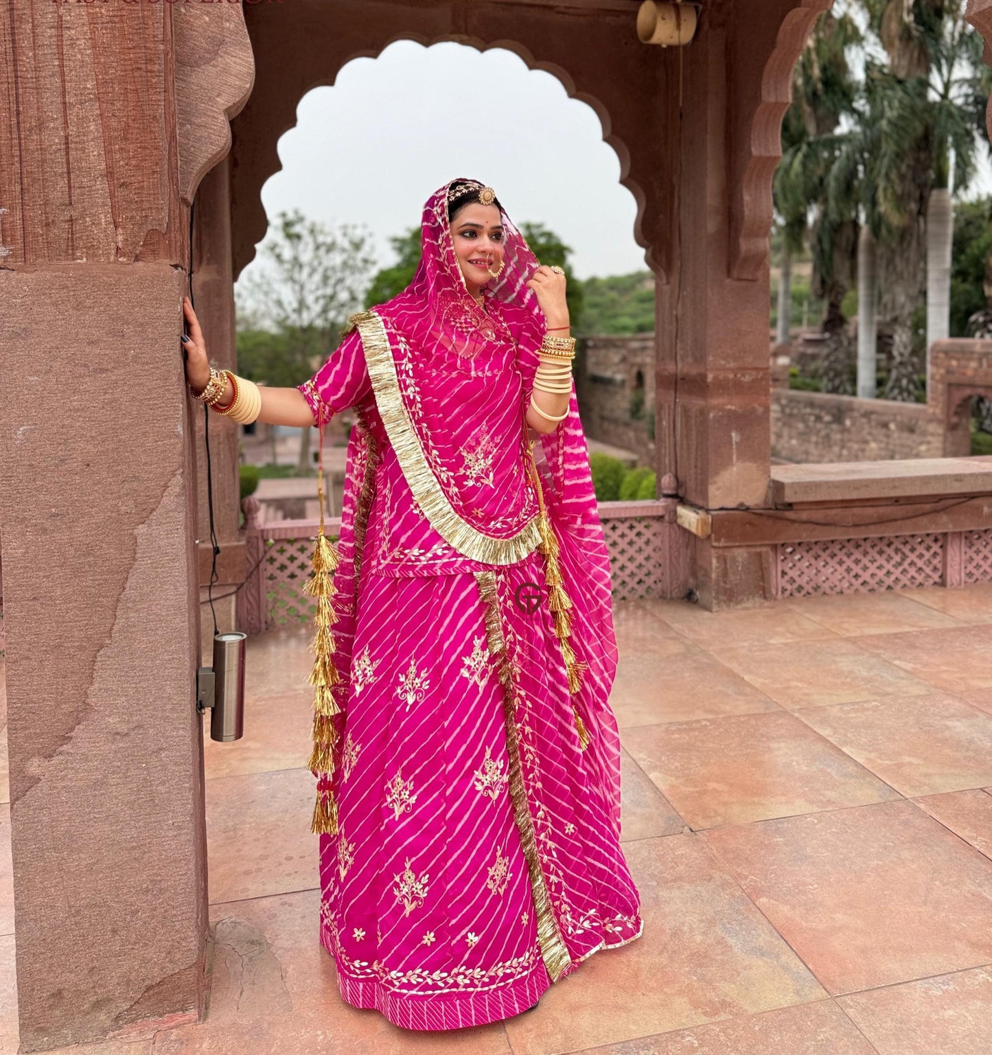 ELEGANT LAHRIYA POSHAK  RANI CLOUR
