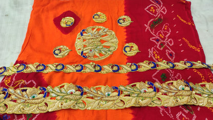 Premium Kolkata Ojaria Pila Chunri | Handmade Wedding & Puja Chunri