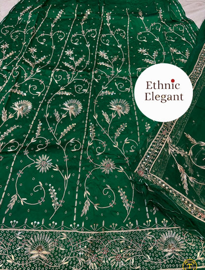 Bembar satin thakurji pure odhna heavy jardoji dabka work poshak*