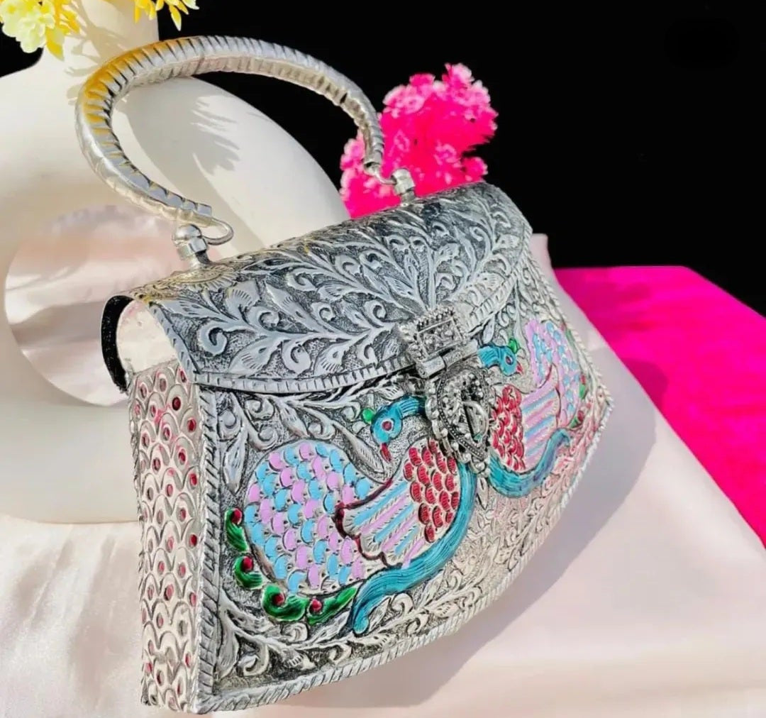 Royal Meenakari Elegant metal Clutch