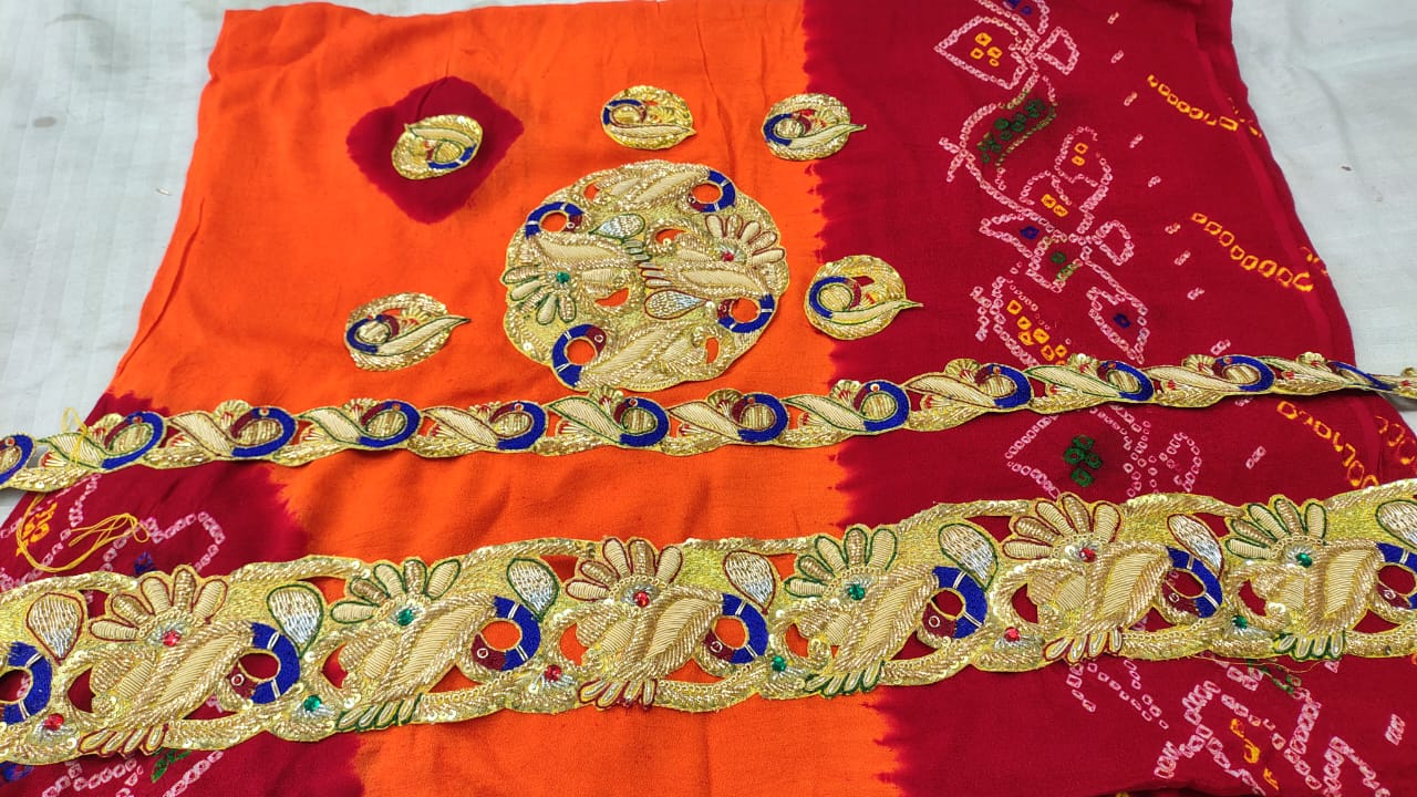 Premium Kolkata Ojaria Pila Chunri | Handmade Wedding & Puja Chunri