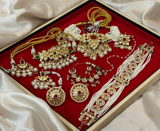 Royal 2 Meenakari chokor Earrings with combo set