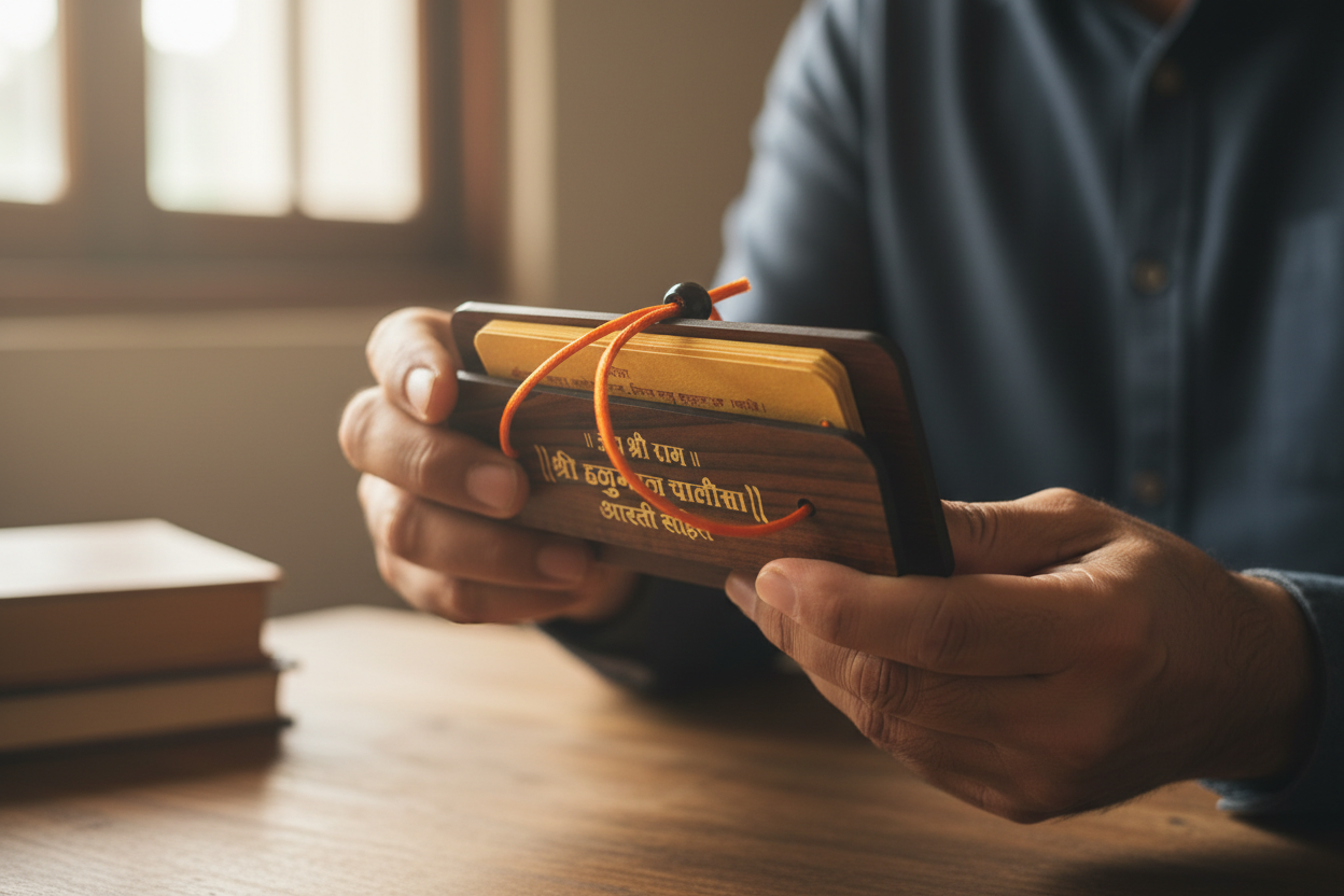 Wooden Hanuman chalisa & Rani Sati Dadi chalisa  pack of 10