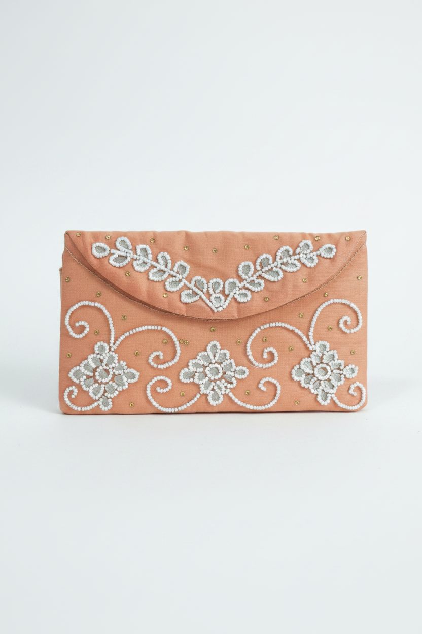 Designer Pearl Work Money Purse & Envelope Pack of 6 Multicolor | Wedding Gifting