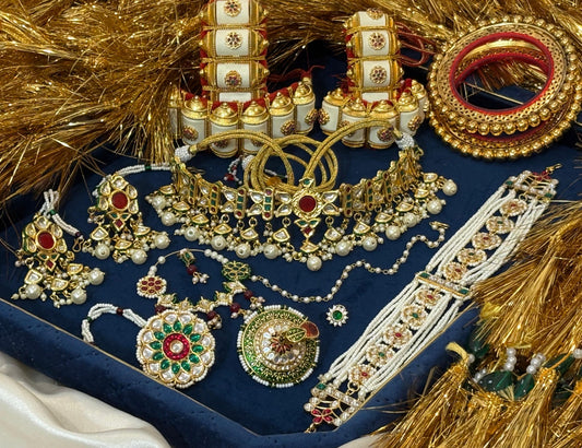 Royal Rajwadi Poshak jewelry combo set