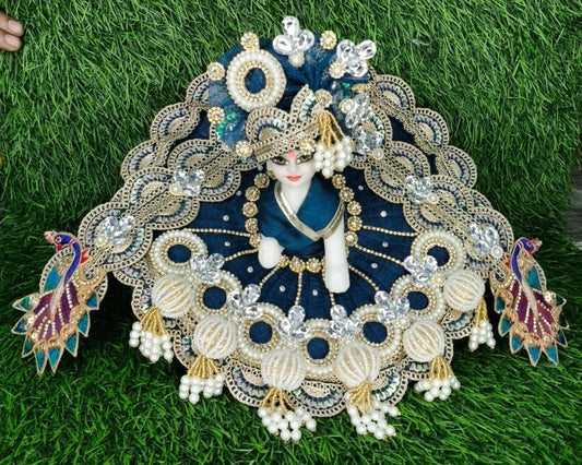 Peacock Handcrafted Boutique Heavy Designer Ladoo Gopal Ji Poshak