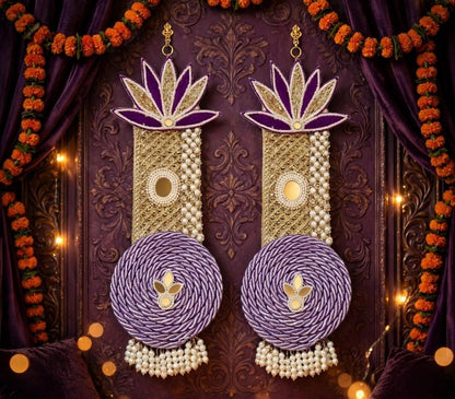 Beautiful Lavender colour handmade  heavy designer Bandarwal/Toran 40"inch with Hanging/code: pck