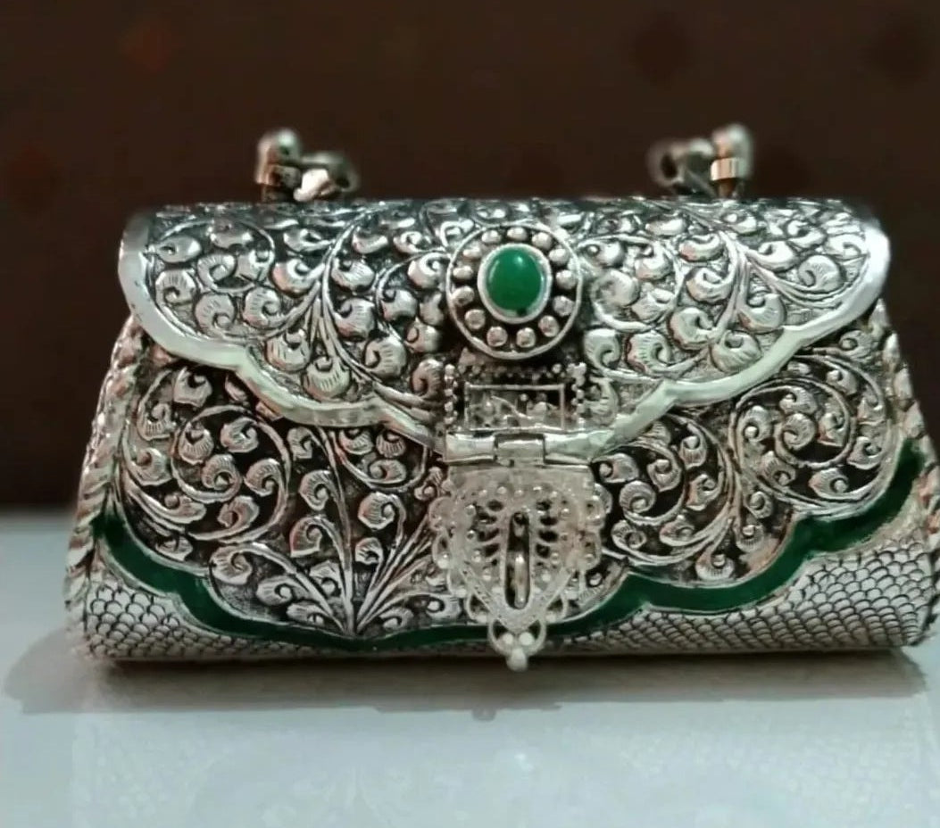 Exclusive handcrafted carved Garman silver Elegant clutch bags