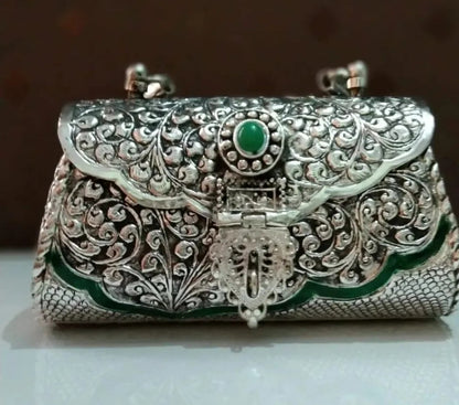 Exclusive handcrafted carved Garman silver Elegant clutch bags
