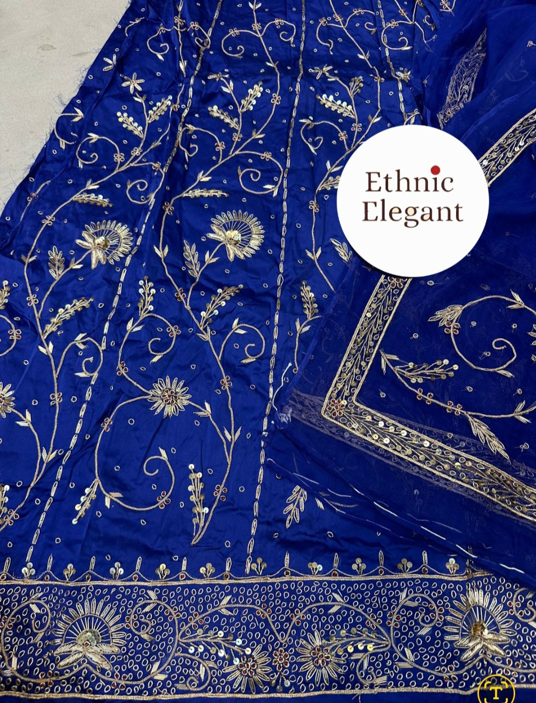 Heavy Bemberg Satin Thakurji Poshak – Pure Odhna with Jardozi Dabka Handwork
