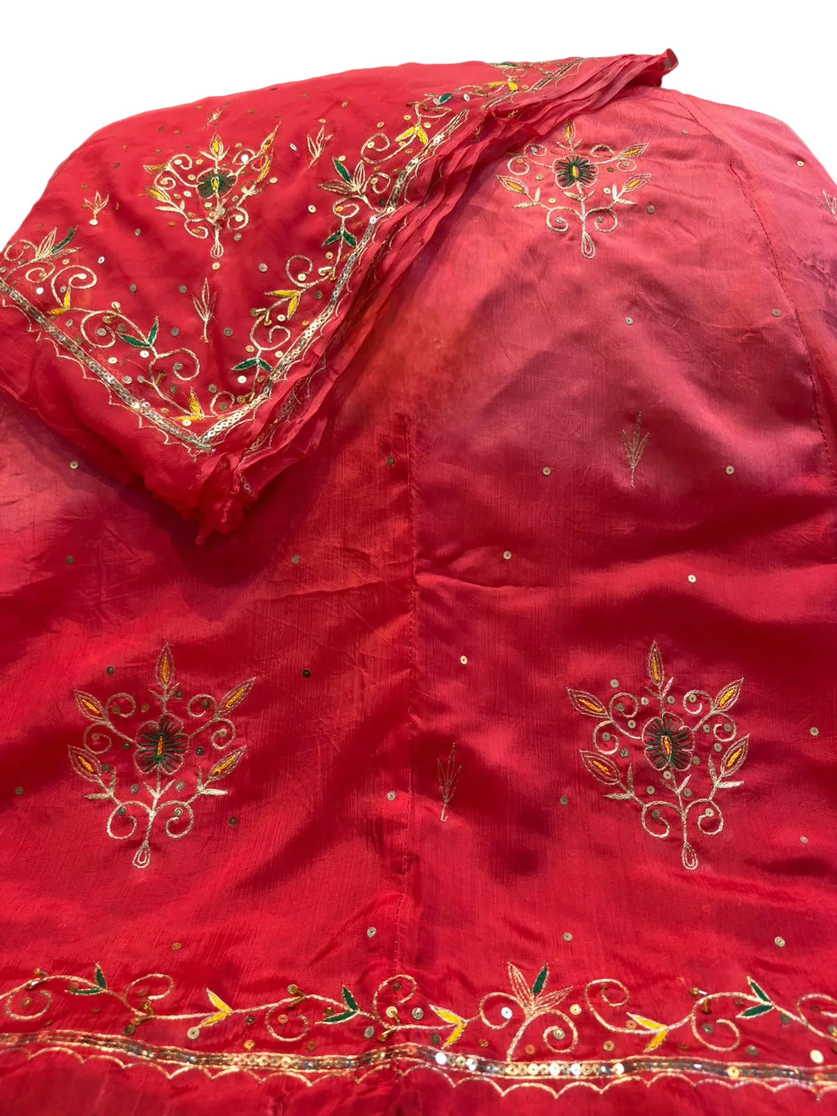 Upada silk fabric pure odhna heavy Kasab zari fancy boutique handwork poshak