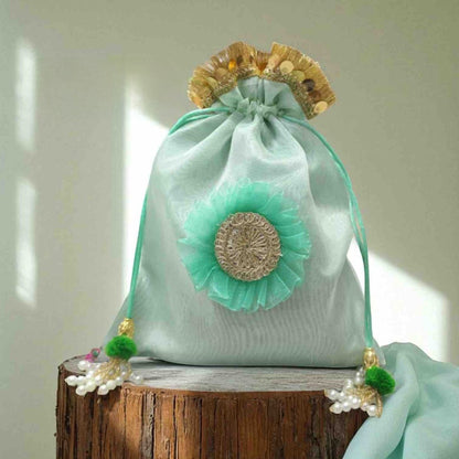 Premium Festive Potli Bags (Pack of 10) | Elegant Wedding & Puja Gift Pouches