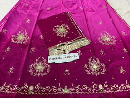 Designer Upada Crepe Boutique Thakurji Poshak with Aari Taari Work & Pure Odhani