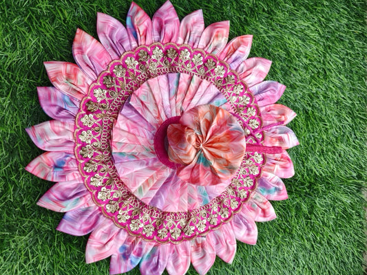 Double Frill Elegant Laddu Gopal Ji Poshak with Matching Pagri – Pack of 2