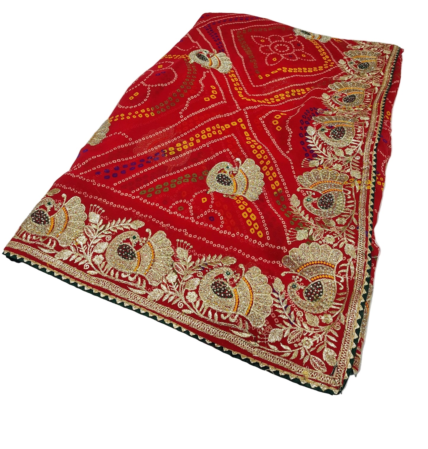 Georgette Rajasthani Traditional Marwari Piliya Chunari saree with Blouse