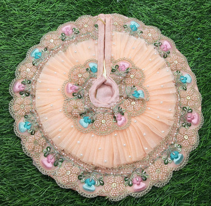 Designer Double Frill beautiful Embroidery  Laddu Gopal Ji Poshak