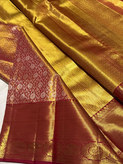 Tissue Pure Kanchipuram Silk Saree – Elegant Silk Mark Certified Saree