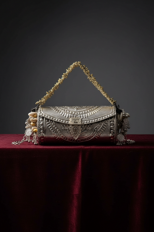 Exclusive Rajwadi Designer Brass Metal Clutch Bag