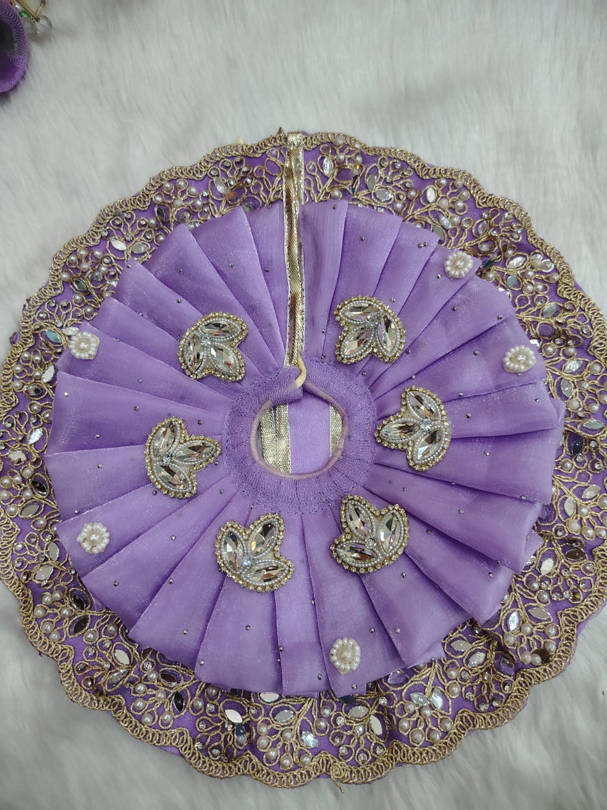 Designer Ladoo Gopal Poshak Set | Luxury Krishna Dress with Mukut