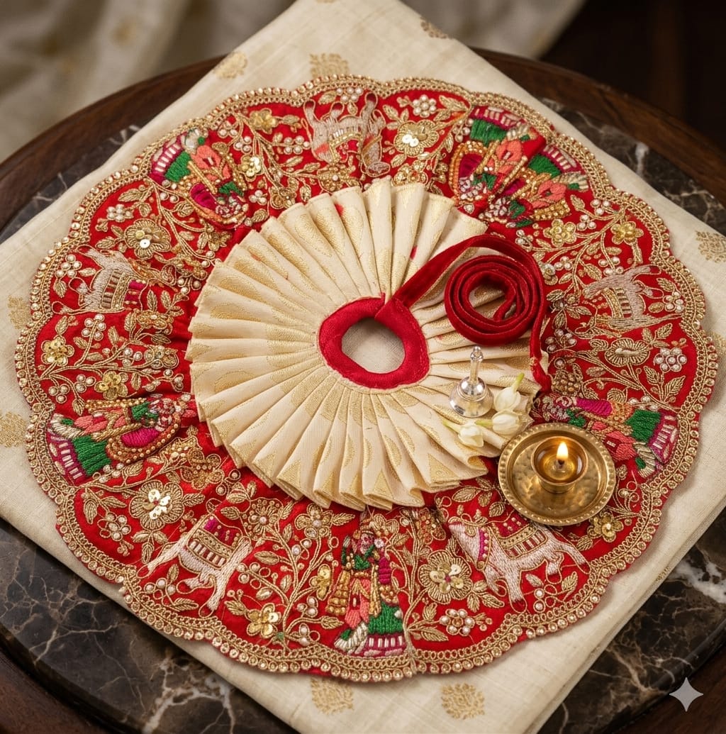 Manmohan Ladoo gopalji Designer poshak 6 inch