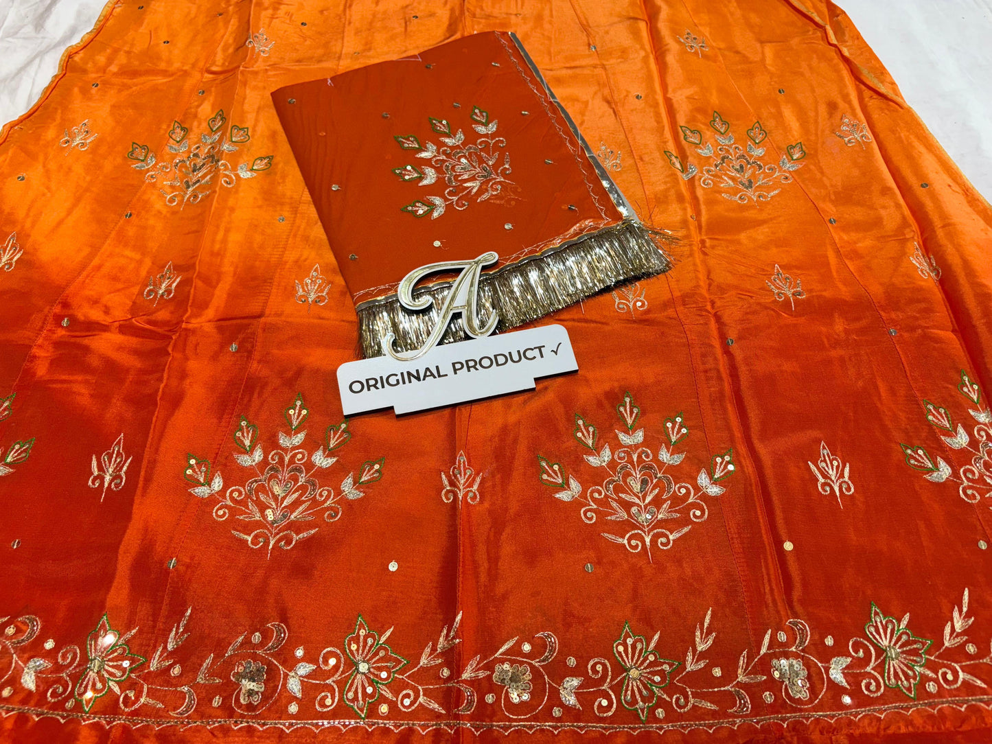 Designer Upada Crepe Boutique Thakurji Poshak with Aari Taari Work & Pure Odhani