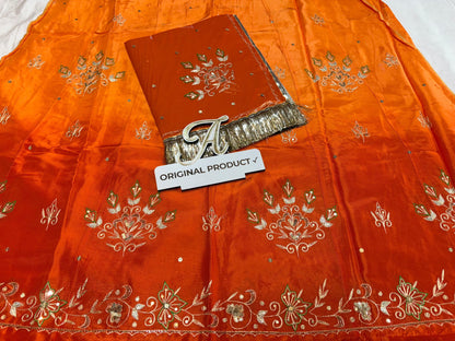 Designer Upada Crepe Boutique Thakurji Poshak with Aari Taari Work & Pure Odhani
