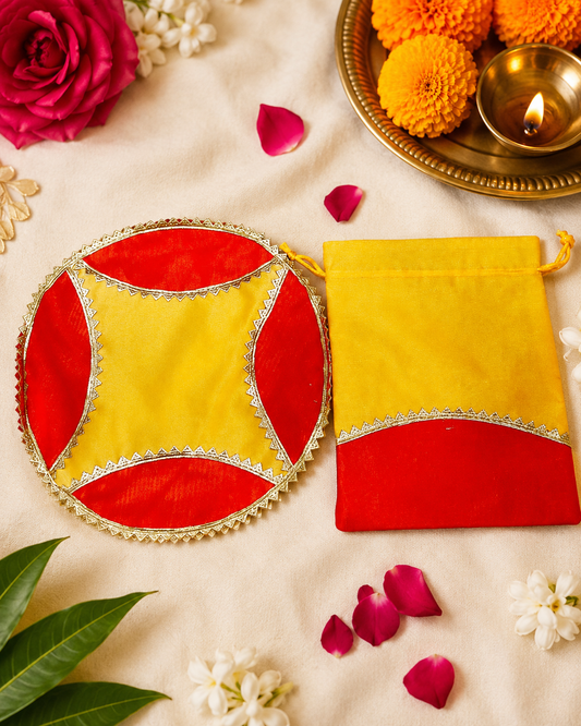 Papad Mangodi Gift Set – Includes Potli & Papad Bag with Chain | Pack of 10