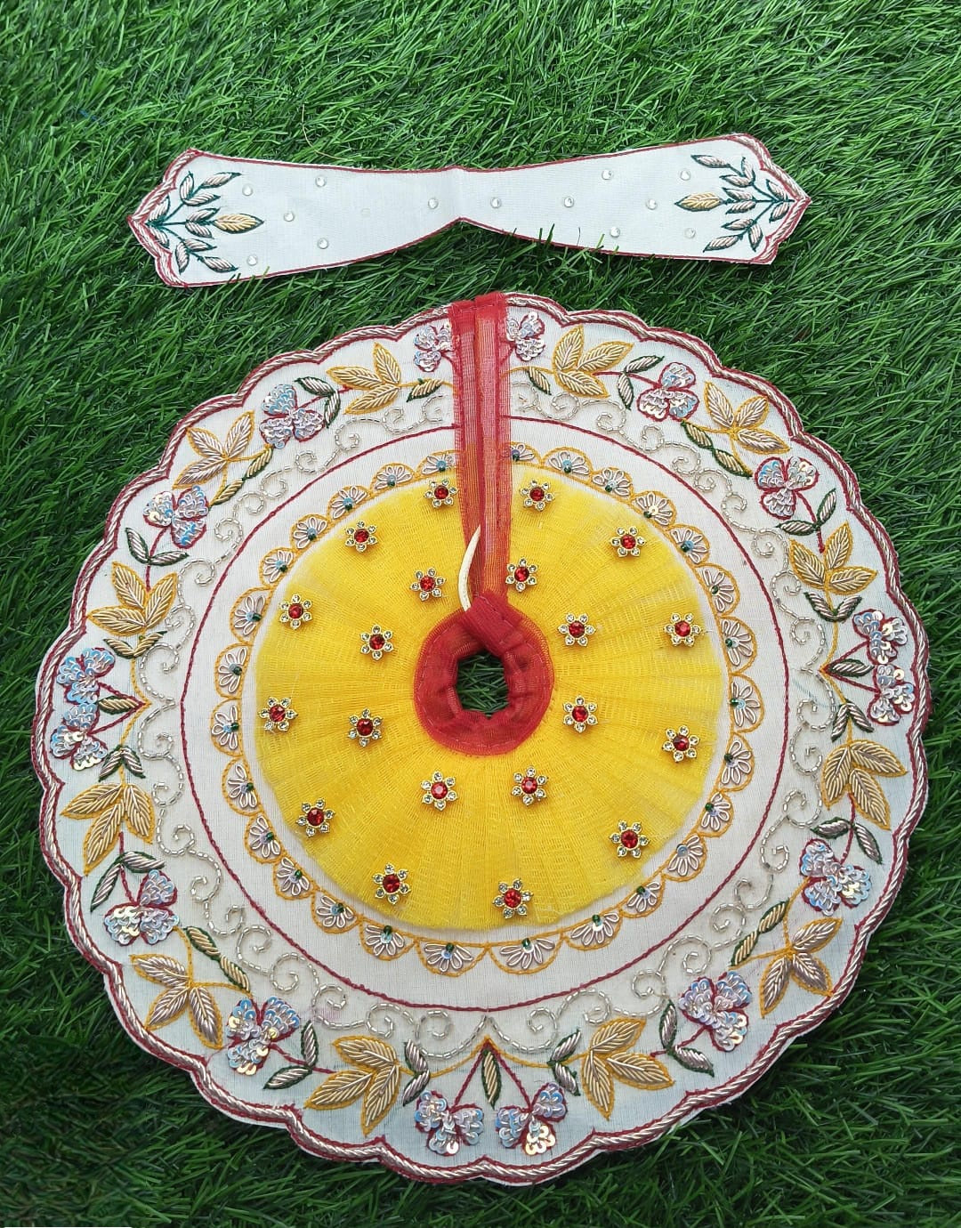 Zardosi cheed sequence heavy handwork fancy Thakurji Poshak