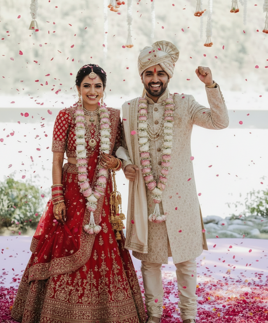 Wedding Garland varamala jaimala for Bride & Groom size 5.5ft