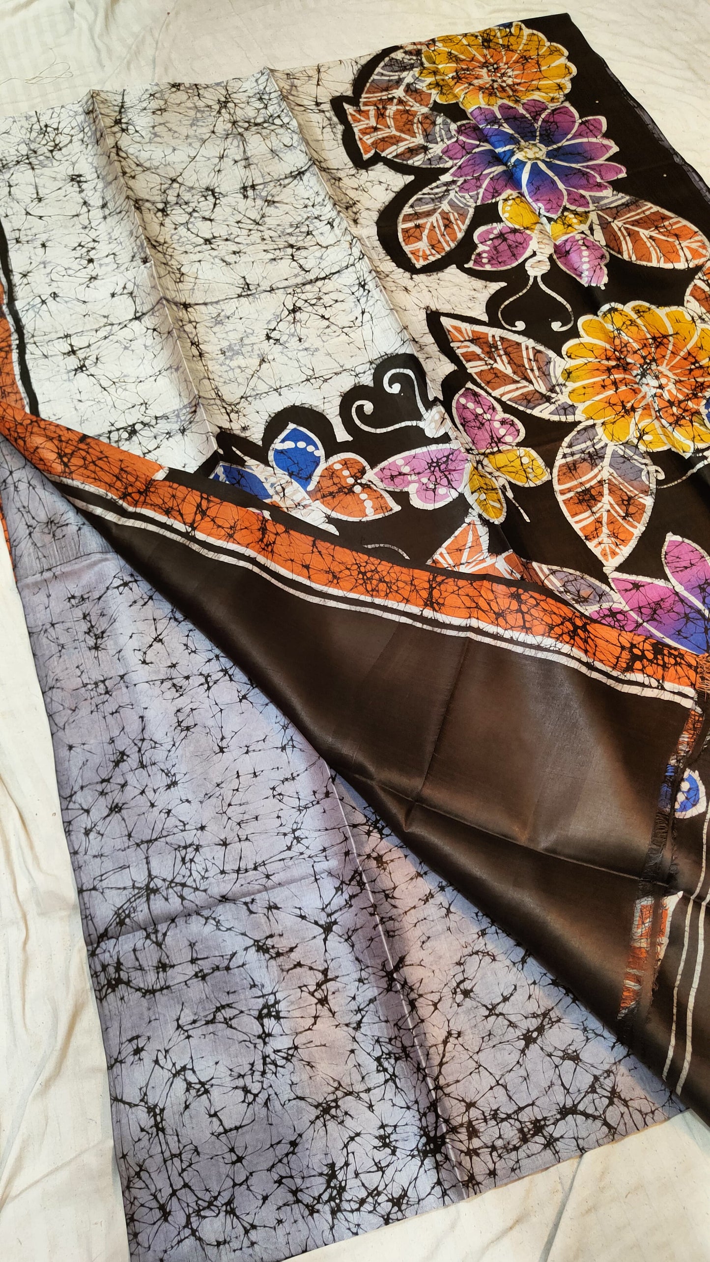 Bishnupuri Batik Pure Silk Saree | Handcrafted Premium Silk Saree